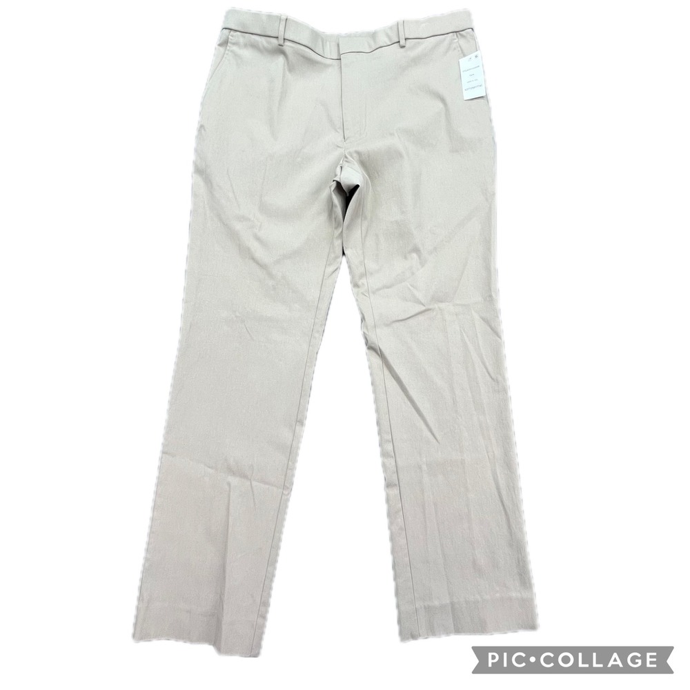 Tommy Hilfiger TH Flex Tan Pants Mens 40x32 Straight Fit‎ Stretch NEW